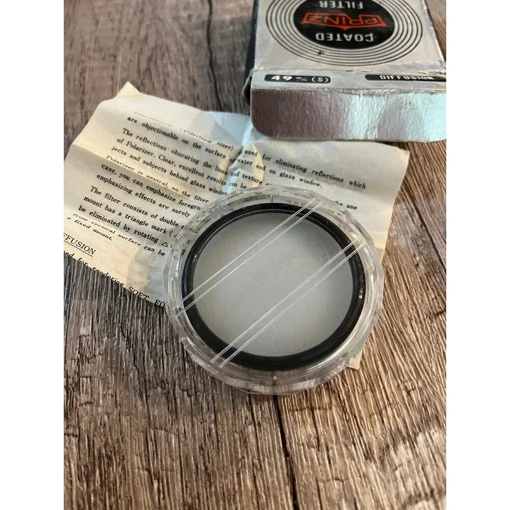 Vintage Prinz 49mm Glass Spot and Diffusion Filters Made in Japan